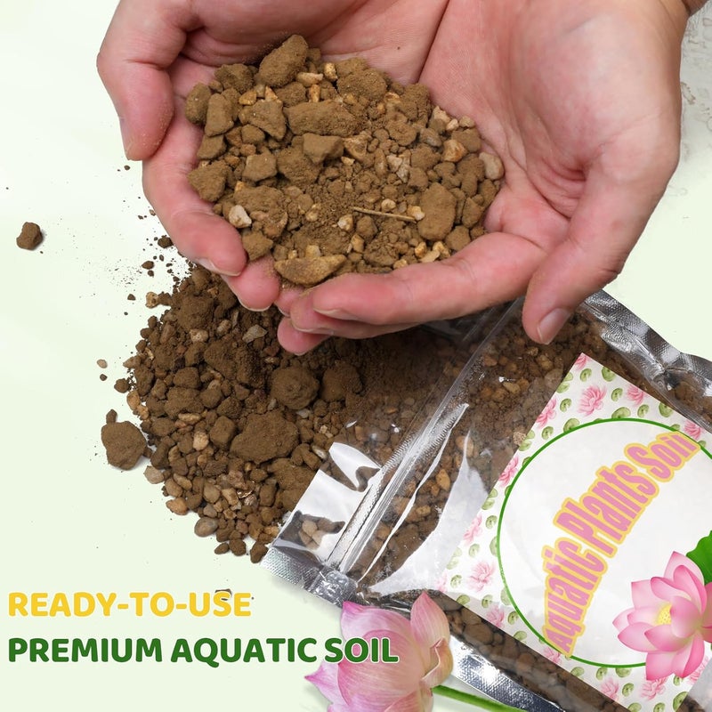 Doter Aquatic Soil for Plants - 11LBS, Clay Aquarium Soil Suitable for Small Ponds & Water Plants Like Lotus & Water Lily, Safe for Fish & Aquatic Life - Image 2